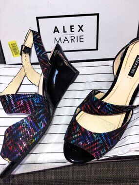 Alex Marie Multicolor Prism Wedges Size 7.5